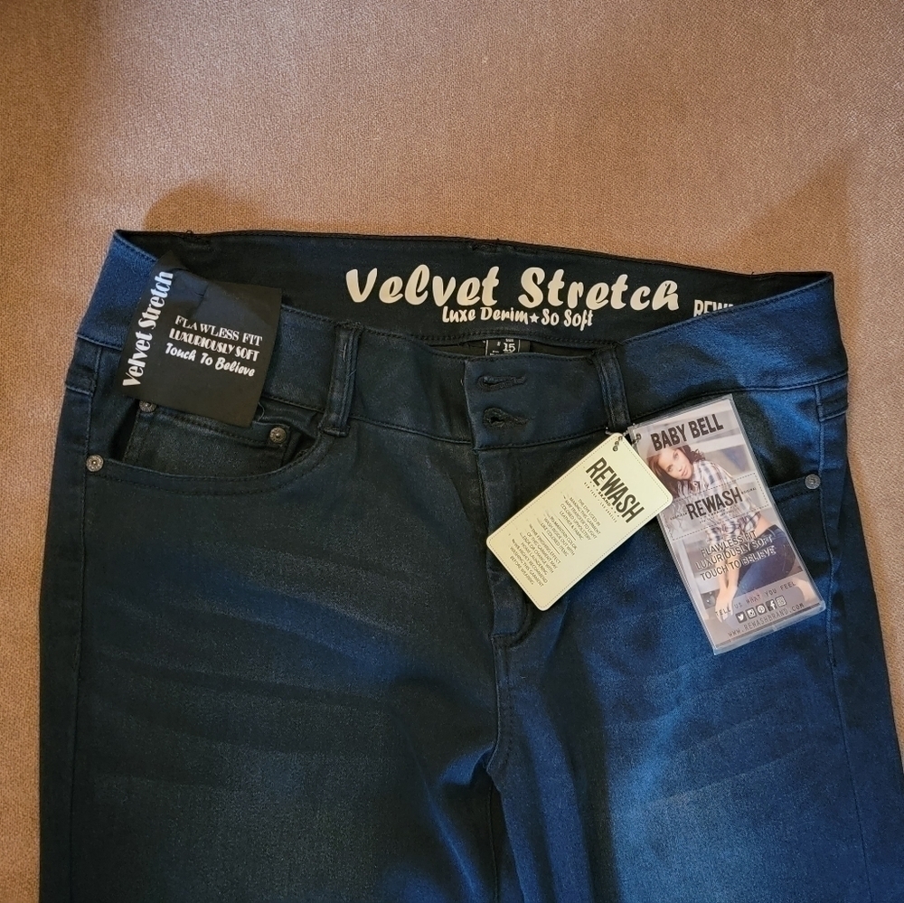 REWASH Velvet Stretch bootcut Jeans Size 15/32 NWT - Picture 6 of 10